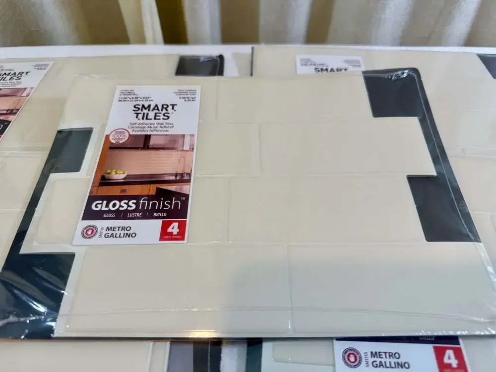 Smart Tiles Metro Gallino Self-Adhesive Wall Tiles,‎ FIVE 4 Packs